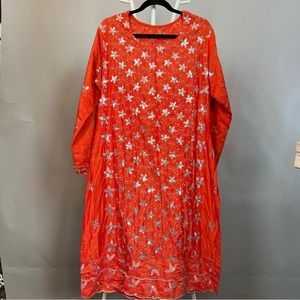 Indian Pakistani red embroidered dress unbranded